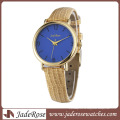 Reloj de esfera grande simple Reloj con correa de cuero Reloj de mujer